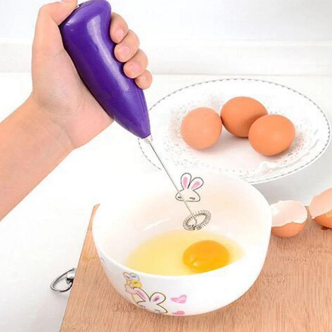 Handheld Electric Milk Frother & Egg Beater | Portable Mini Hand Blender for Coffee & Baking