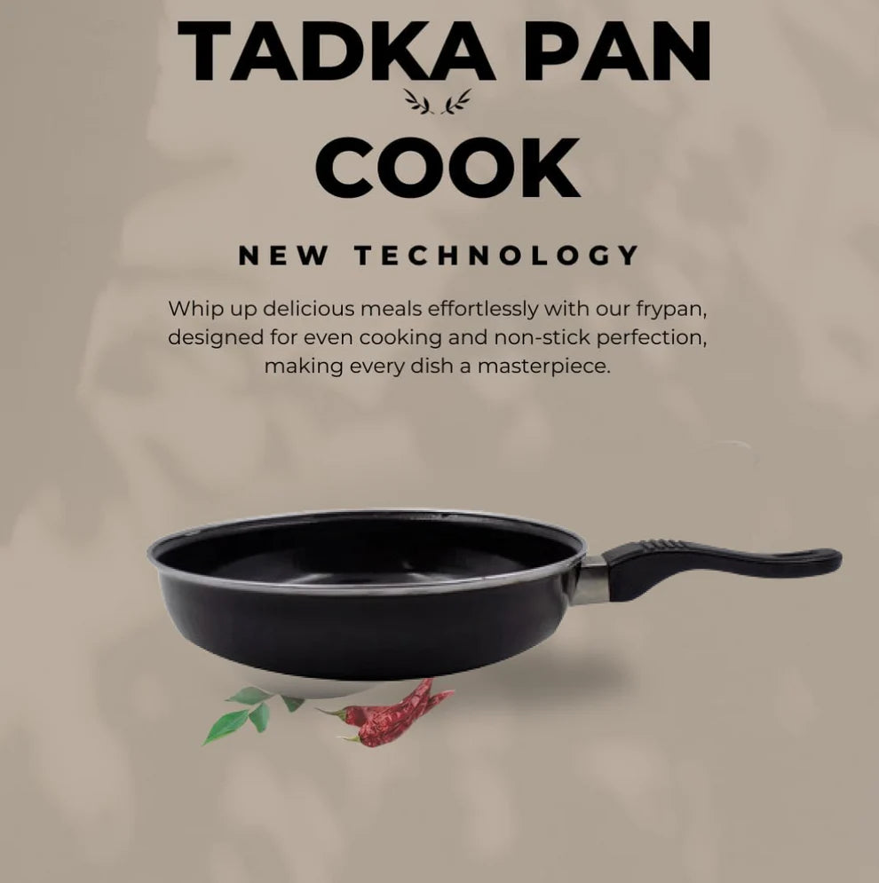 Utensia Hard Anodized Nonstick Tadka Fry Pan | Induction Base Tempering Pan for Everyday Cooking