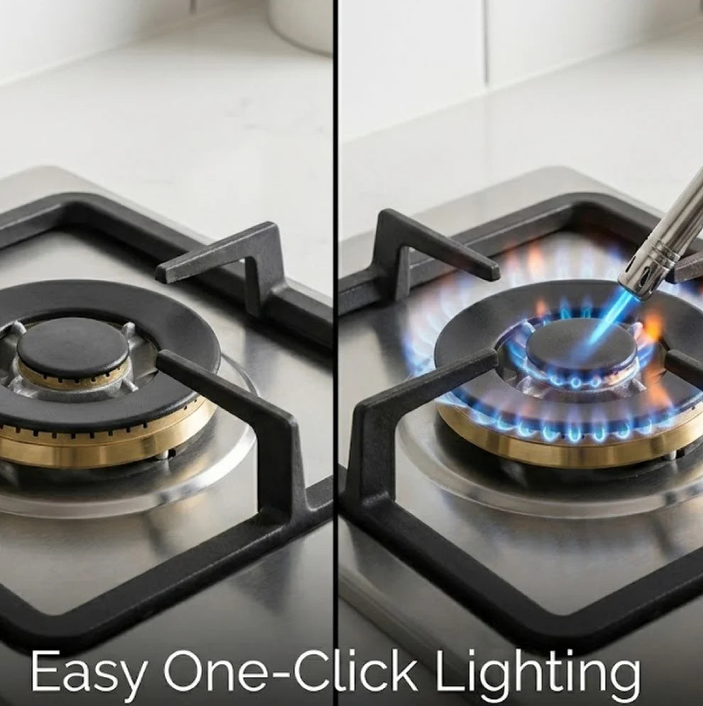 Utensia Premium Stainless Steel Gas Lighter – Safe, Durable & Easy Ignition for Everyday Cooking