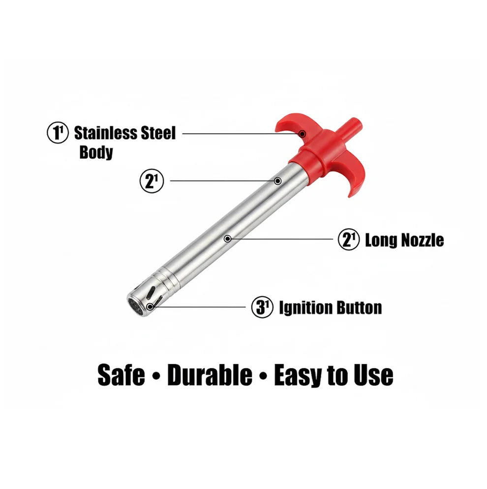 Utensia Premium Stainless Steel Gas Lighter – Safe, Durable & Easy Ignition for Everyday Cooking