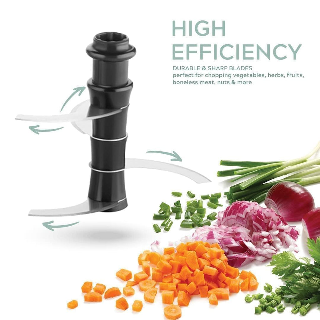 Xmart India Chopper for Kitchen Use, 900ml Push Chopper with 5 Blades, Vegetable Cutter Kitchen Accessories Items for Home Cutting Vegetables, Onion, Ginger, Garlic, Salad, Tomato, Potato (Pista)