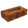 KBR Wooden Tissue Paper Box | Decorative and Stylish Wooden Tissue Holder Stand for Car, Home, Office Desk, Resturant and Cafeteria (Rectangle)