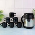 Utensia Insulated Thermos Flask with 6 Ceramic Cups | Premium Tea & Coffee Serving Set